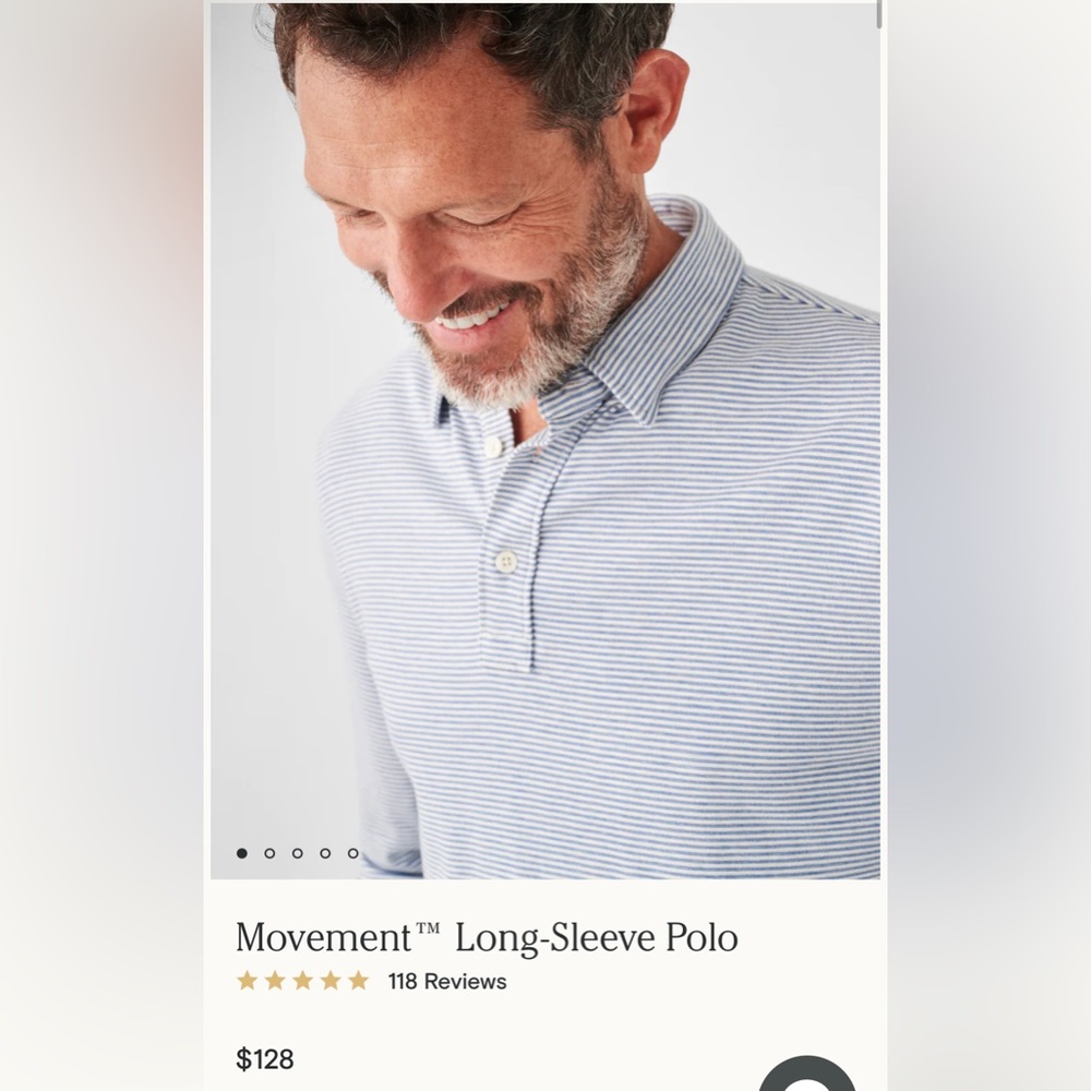 Faherty Long Sleeve Movement Polo